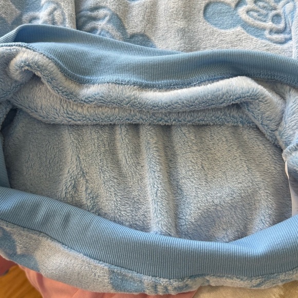 Disney Mickey Mouse Sherpa fleece light blue sweater size XL NWT - Picture 8 of 9